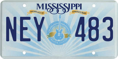 MS license plate NEY483