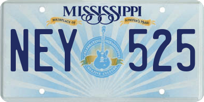 MS license plate NEY525