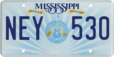 MS license plate NEY530