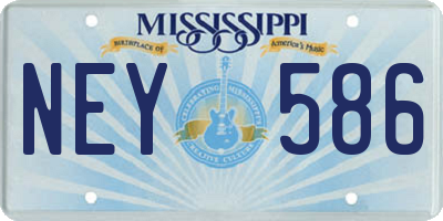 MS license plate NEY586