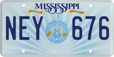 MS license plate NEY676