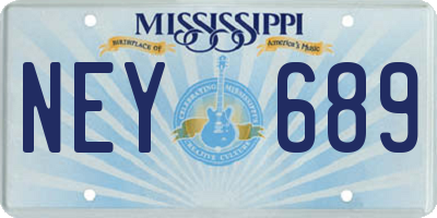 MS license plate NEY689