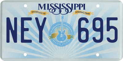 MS license plate NEY695