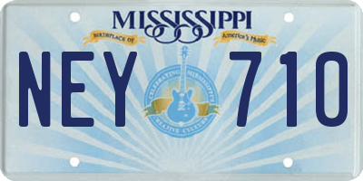 MS license plate NEY710