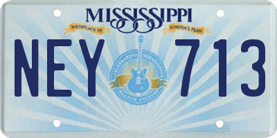 MS license plate NEY713