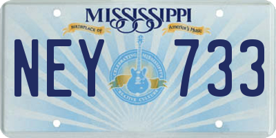 MS license plate NEY733