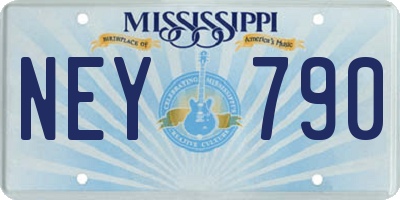 MS license plate NEY790