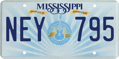 MS license plate NEY795