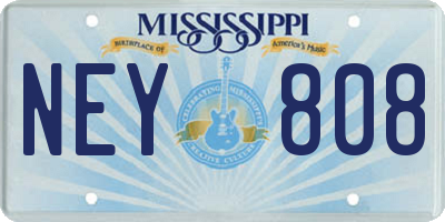 MS license plate NEY808