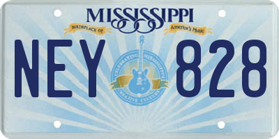 MS license plate NEY828