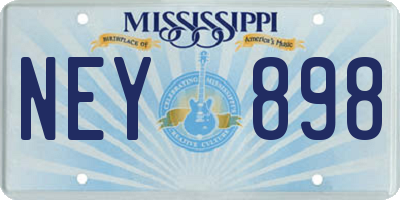 MS license plate NEY898