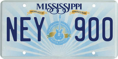 MS license plate NEY900