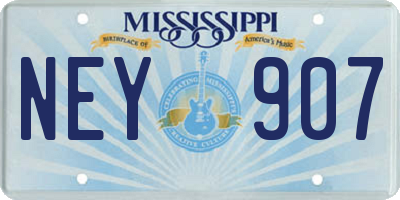 MS license plate NEY907