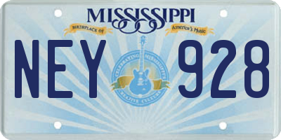 MS license plate NEY928