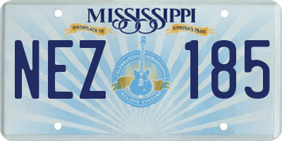 MS license plate NEZ185