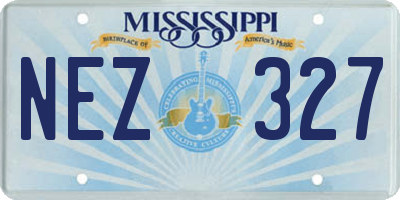 MS license plate NEZ327