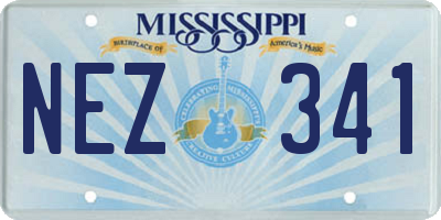 MS license plate NEZ341