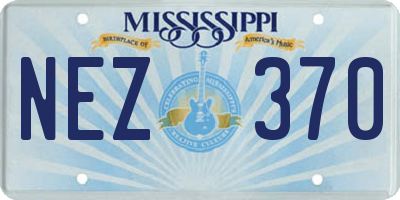 MS license plate NEZ370