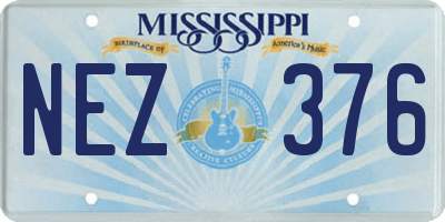 MS license plate NEZ376