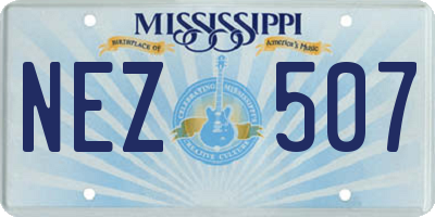 MS license plate NEZ507