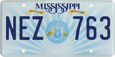 MS license plate NEZ763