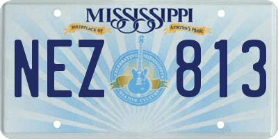 MS license plate NEZ813