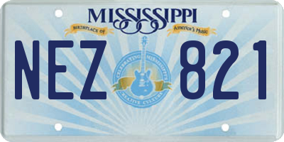 MS license plate NEZ821