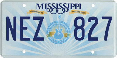 MS license plate NEZ827