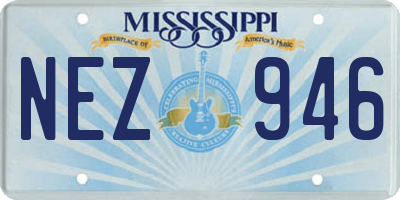 MS license plate NEZ946