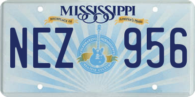 MS license plate NEZ956