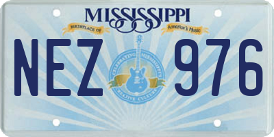 MS license plate NEZ976