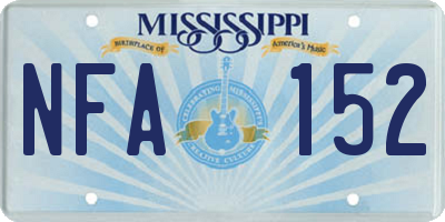 MS license plate NFA152
