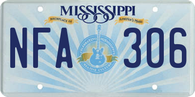 MS license plate NFA306