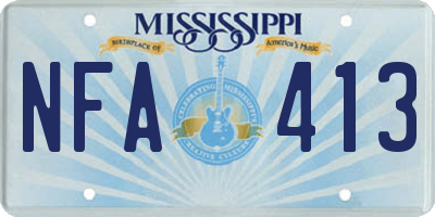 MS license plate NFA413