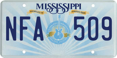 MS license plate NFA509