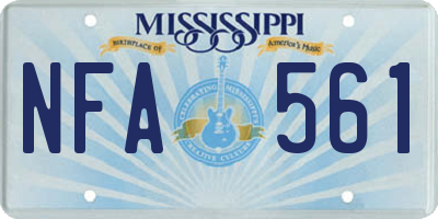 MS license plate NFA561