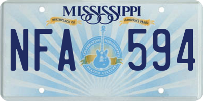 MS license plate NFA594