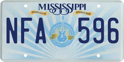 MS license plate NFA596