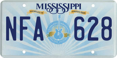 MS license plate NFA628