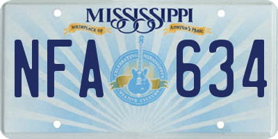 MS license plate NFA634