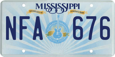 MS license plate NFA676