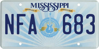 MS license plate NFA683