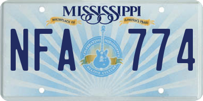 MS license plate NFA774