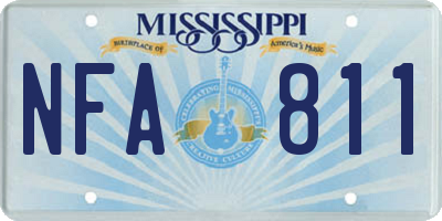 MS license plate NFA811