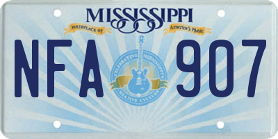 MS license plate NFA907