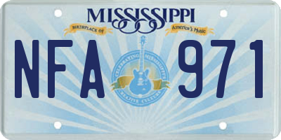 MS license plate NFA971