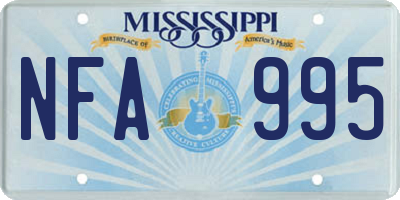 MS license plate NFA995