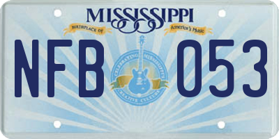 MS license plate NFB053