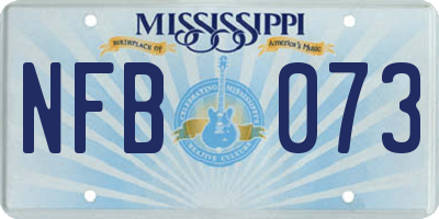 MS license plate NFB073
