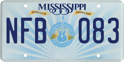 MS license plate NFB083